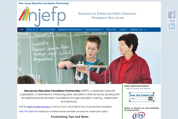 njefp.org site used OnePress