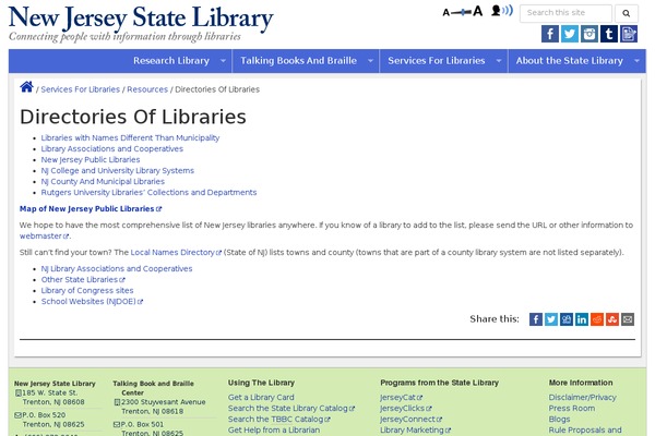 njlibraries.org site used Njsl