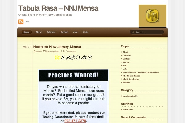 nnjmensa.org site used Notepad Theme
