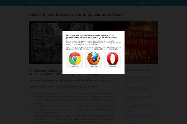 Site using Browser Rejector plugin