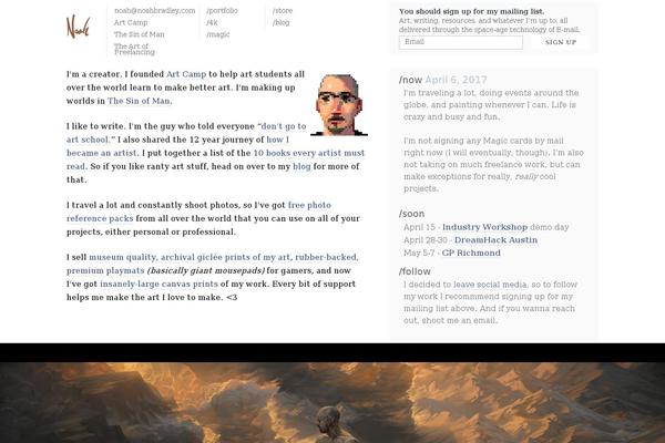 noahbradley.com site used Brutal-theme-master
