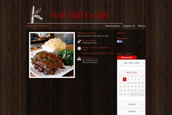 nobhillgrille.com site used Cafe-elements