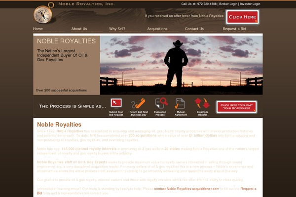 Noble theme site design template sample