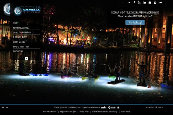 nocqua.com site used SmartScreen fullscreen responsive WordPress theme
