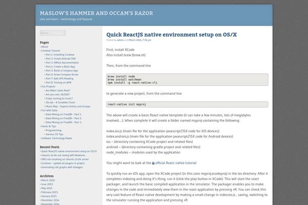 Site using BlogText plugin