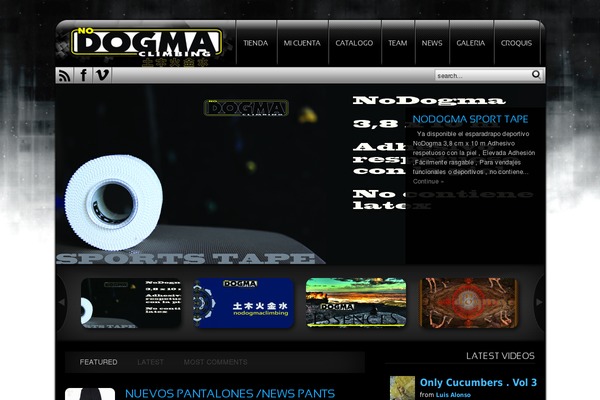 nodogmaclimbing.com site used Juggernaut-theme