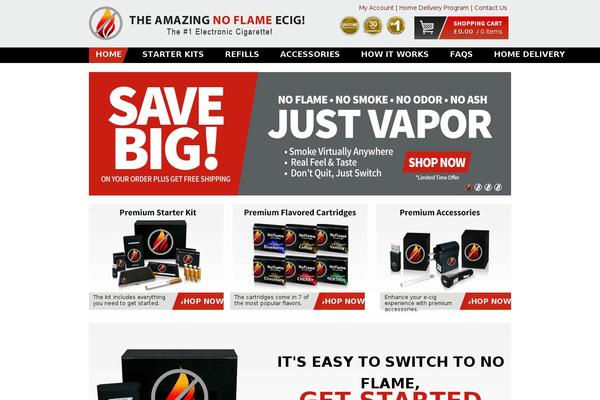 noflameecig.com site used Powerecignoflame-theme