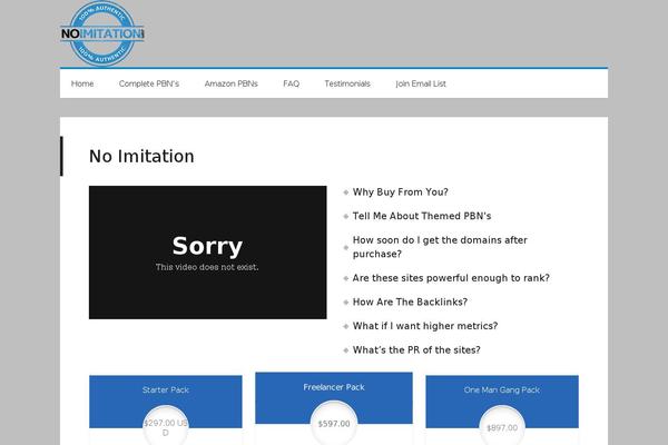 Generate Pro theme site design template sample