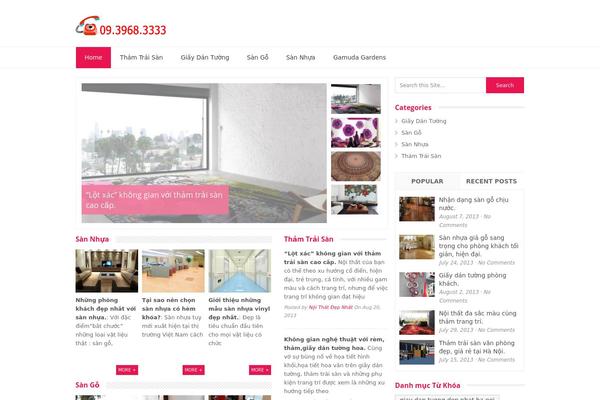 Glamour theme site design template sample