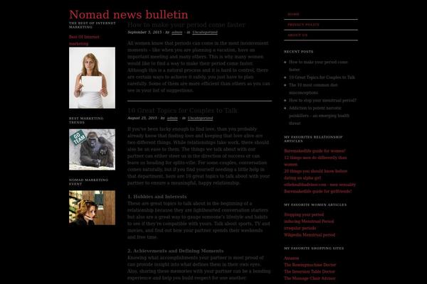 Ascetica theme site design template sample