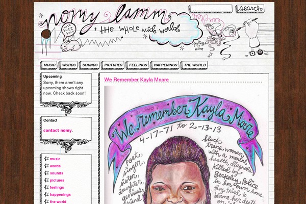nomylamm.com site used Scribblings