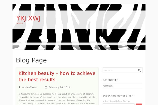 my zebra theme site design template sample