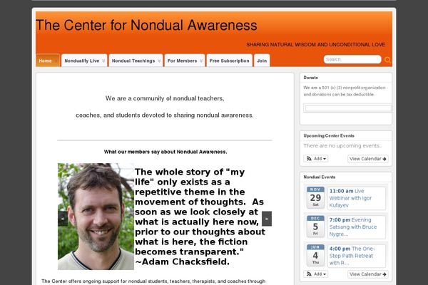 nondualcenter.org site used Unite