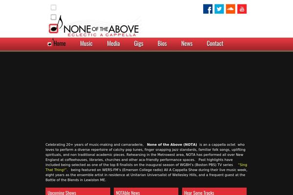 Nota theme site design template sample