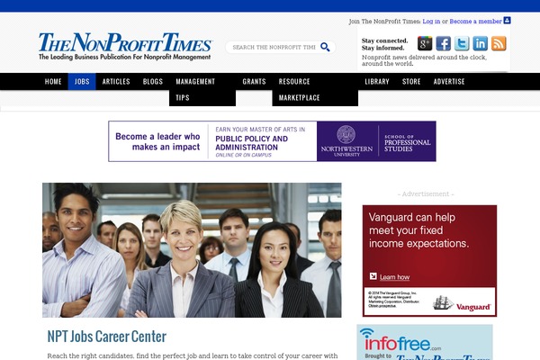 nonprofitjobseeker.com site used Nonprofittimes