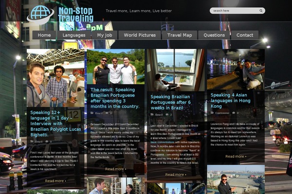 nonstoptraveling.net site used Pinword-theme