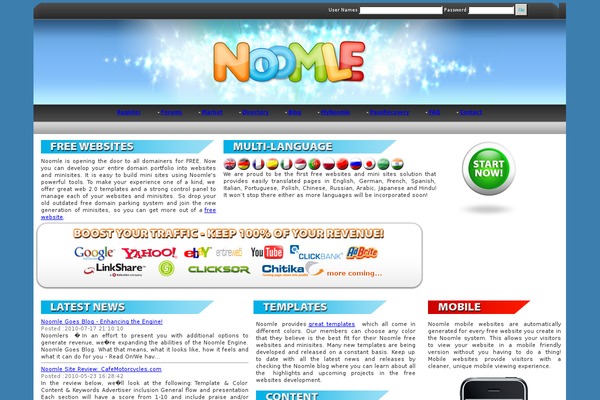 noomle.com site used NewsPaperly