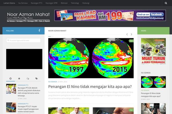 Hueman theme site design template sample