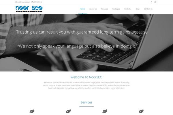 Noor theme site design template sample