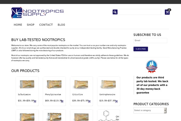 nootropicssupply.com site used BuyShop
