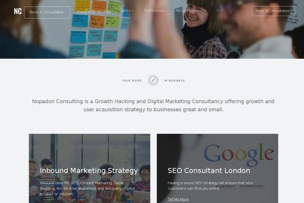 Partner theme site design template sample