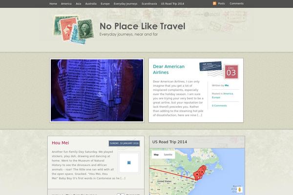 Postcard theme site design template sample