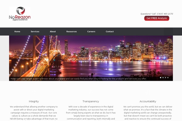 Vantage theme site design template sample