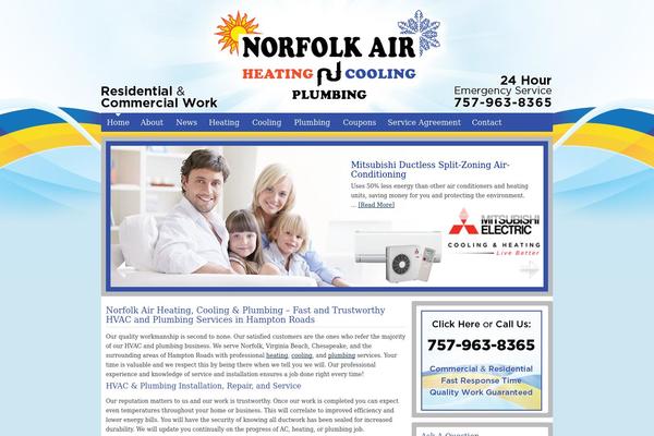 Hvac theme site design template sample