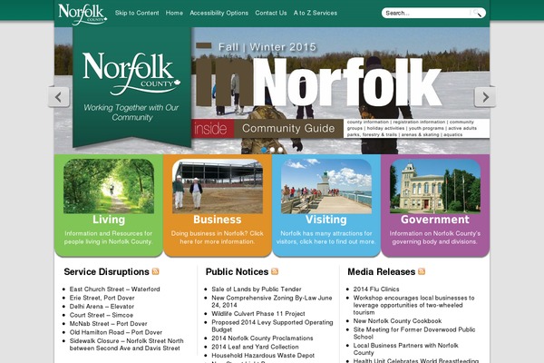 norfolk theme websites examples