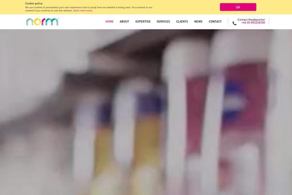 Norm theme site design template sample