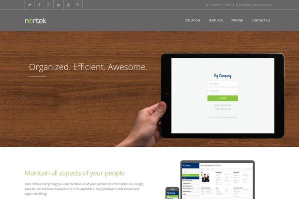 Durus theme site design template sample