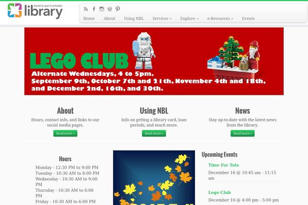 northbattlefordlibrary.com site used Customizr
