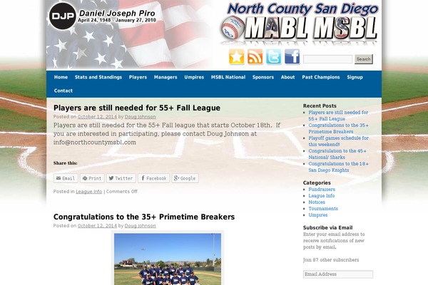 northcountymsbl.com site used Warwick