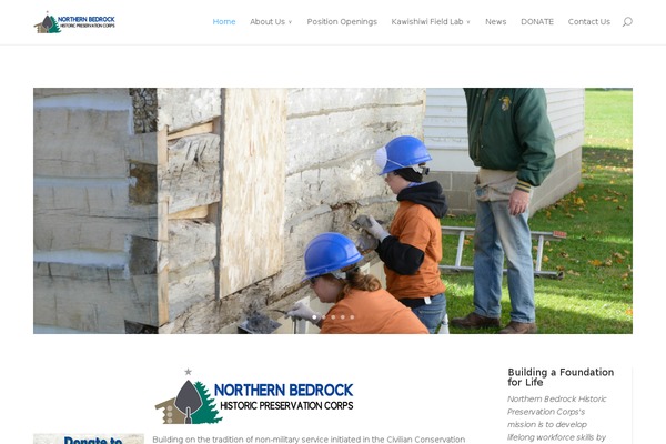 northernbedrockconservationcorps.org site used Divi-2.2