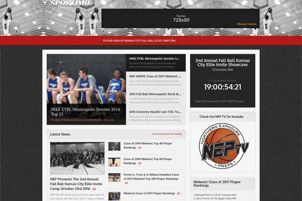 Sportimo theme site design template sample