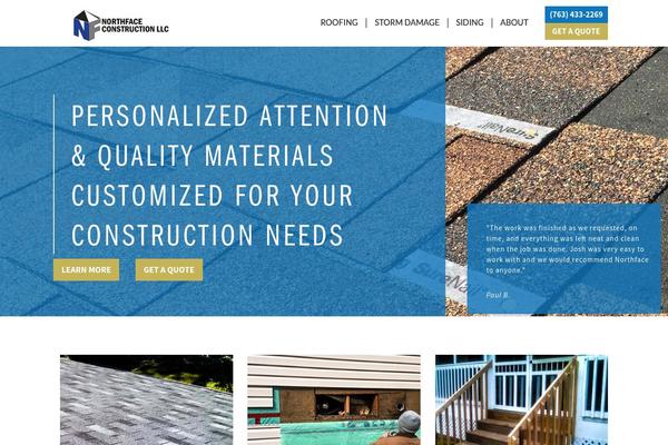 northfaceconstruction.com site used Understrapper