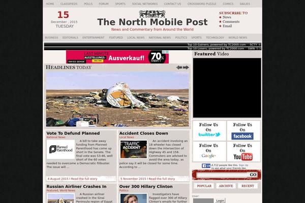 Tribune theme site design template sample