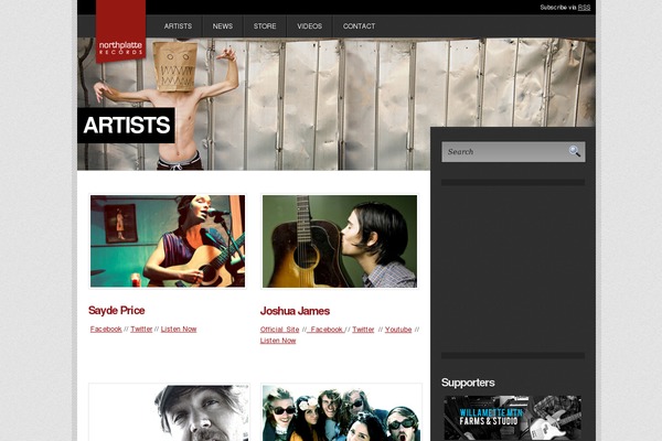 Cult theme site design template sample
