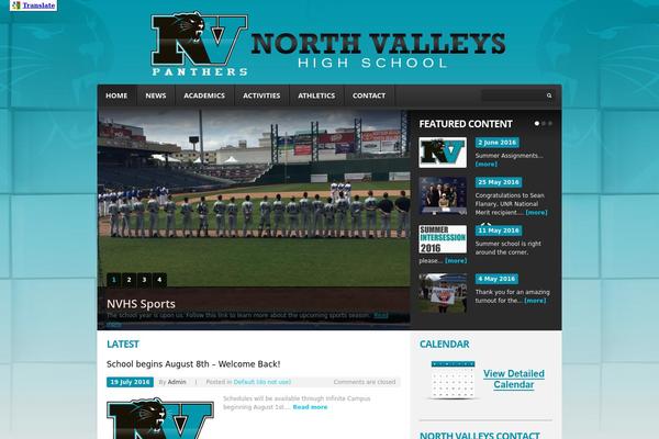 northvalleyshs.com site used Theme1965