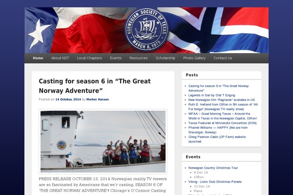 norwegiansocietyoftexas.org site used Catch Box Pro