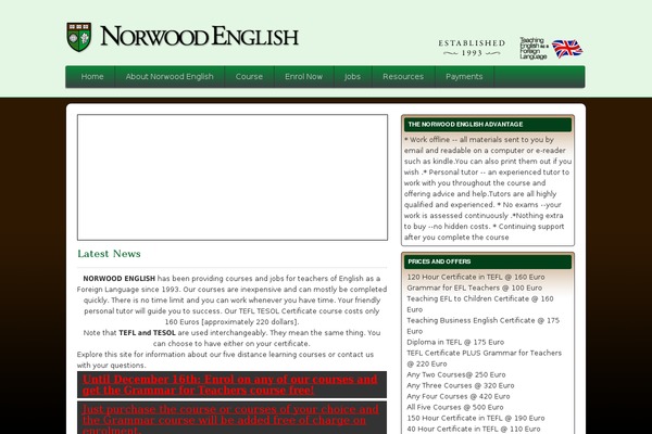norwoodenglish.com site used Streamline_10