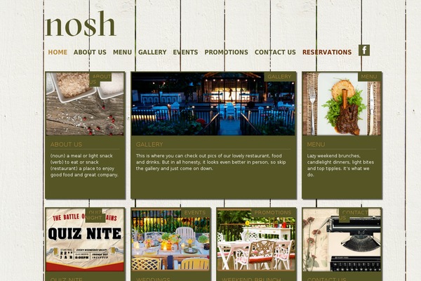 Nosh theme site design template sample