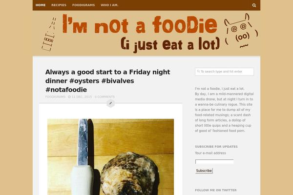 notafoodie.com site used Anew