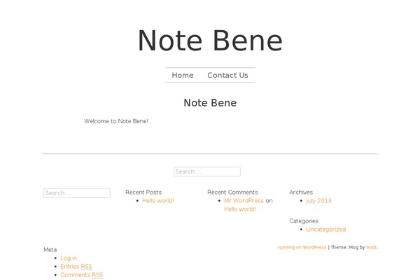 Mog theme site design template sample