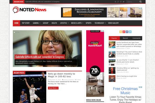 News theme site design template sample