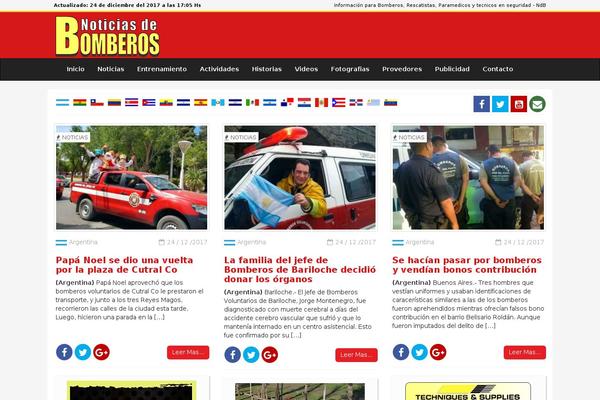 noticiasdebomberos.com site used Noticias