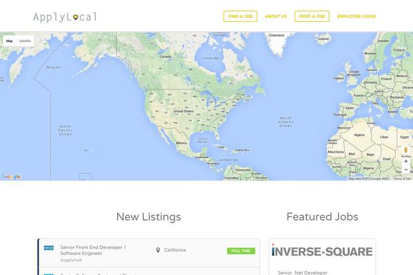 Jobify theme site design template sample