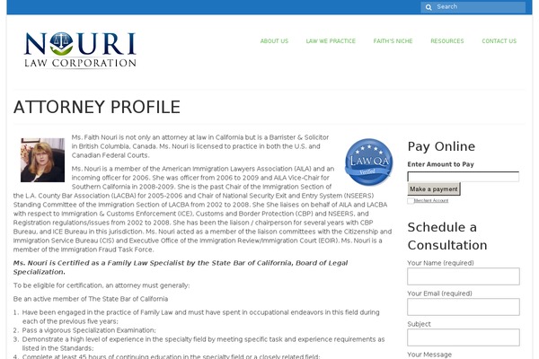 nourilaw.com site used Virtue