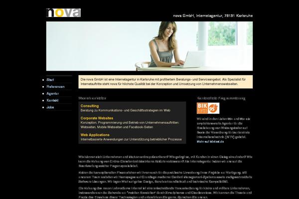Nova theme site design template sample