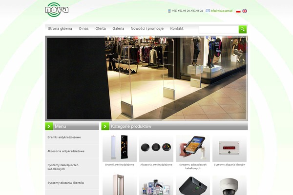 Nova theme site design template sample